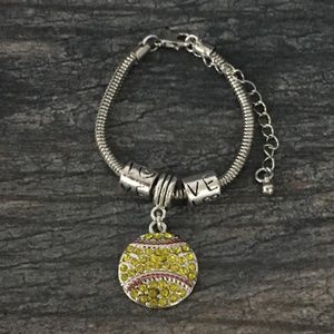 Softball Bracelet , Girls Softball Jewelry